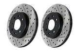 Stoptech Front Cross Drilled & Slotted Brake Rotors - Pair (312x25)